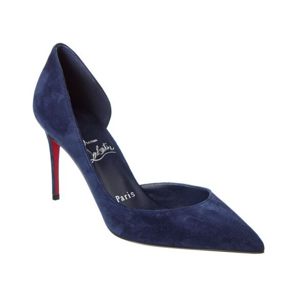 Christian Louboutin Iriza 85 Suede Pump, Blue